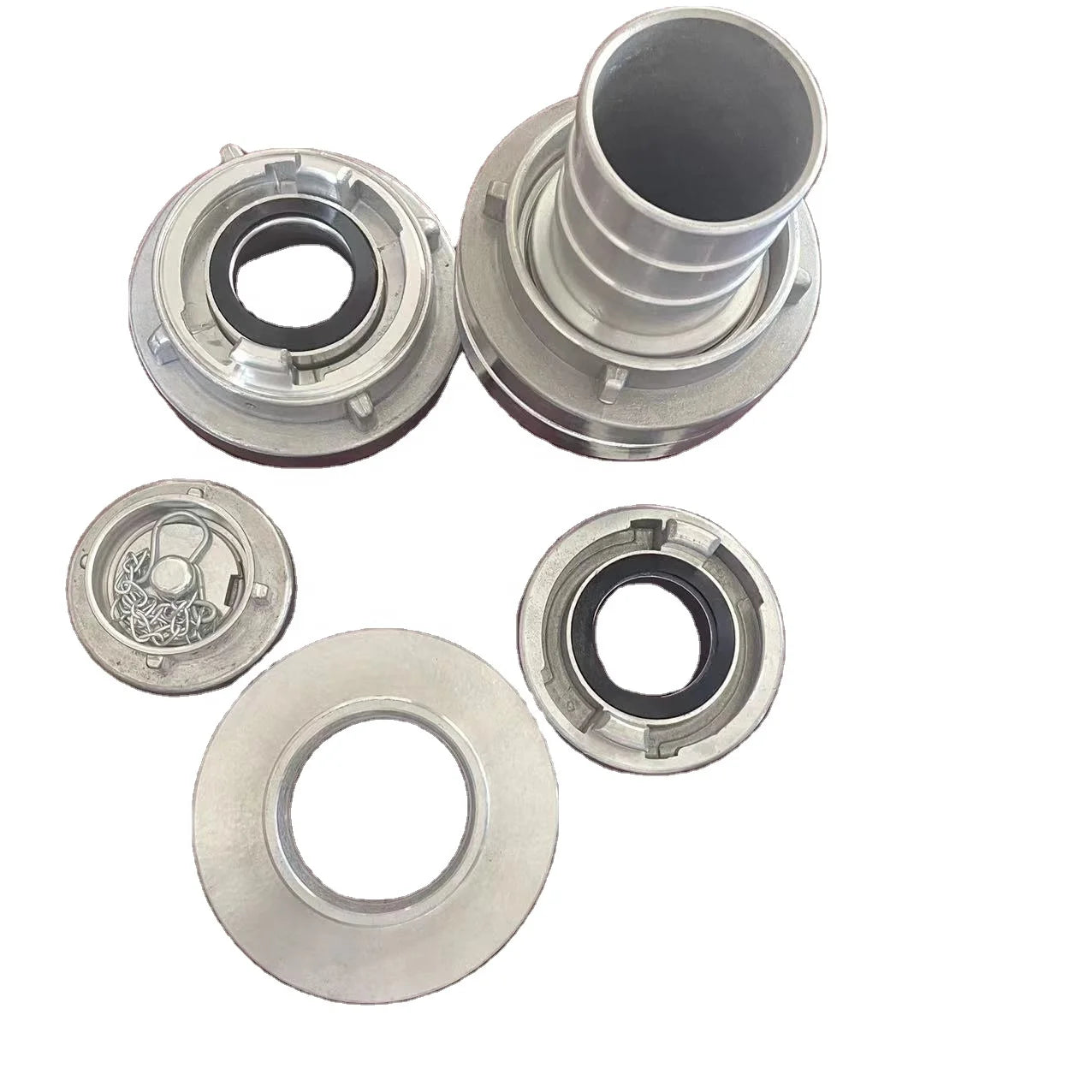 1 Inch to 4 Inch German Type Storz Coupling Hose Tail with Male/Female Thread Stainless Steel/Aluminum Casting Sealed Cap