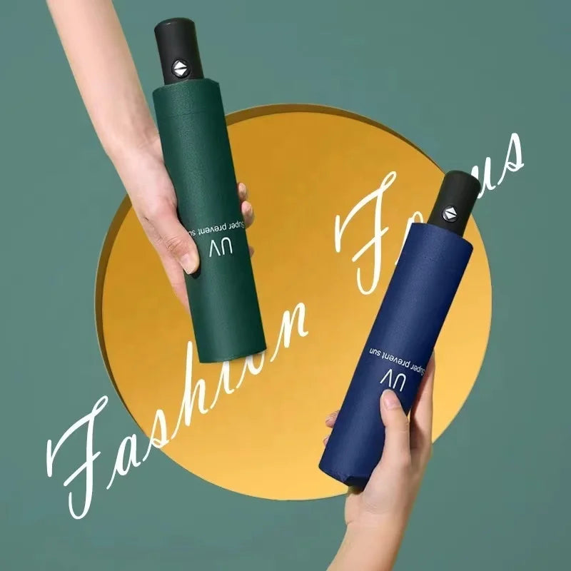 Custom Logo 3 Folding Umbrella Factory Price Printed 2 Folding Umbrella  With Bag Case for Promotion Price