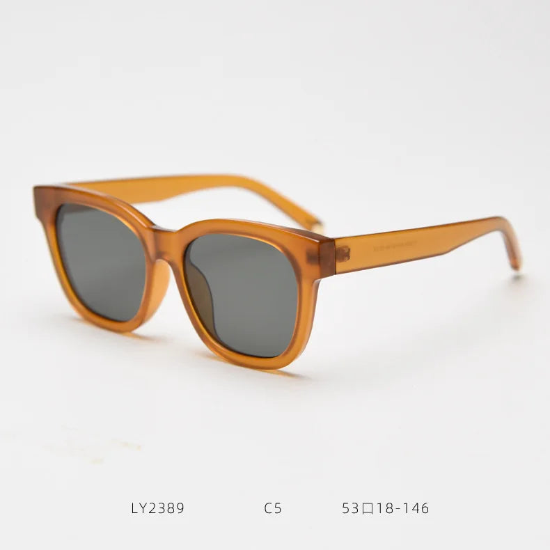 Men's Square Sunglasses Polarized Lens TR90 Material Frame Spring Stainless Steel Hinges Fishing Sun Glasses