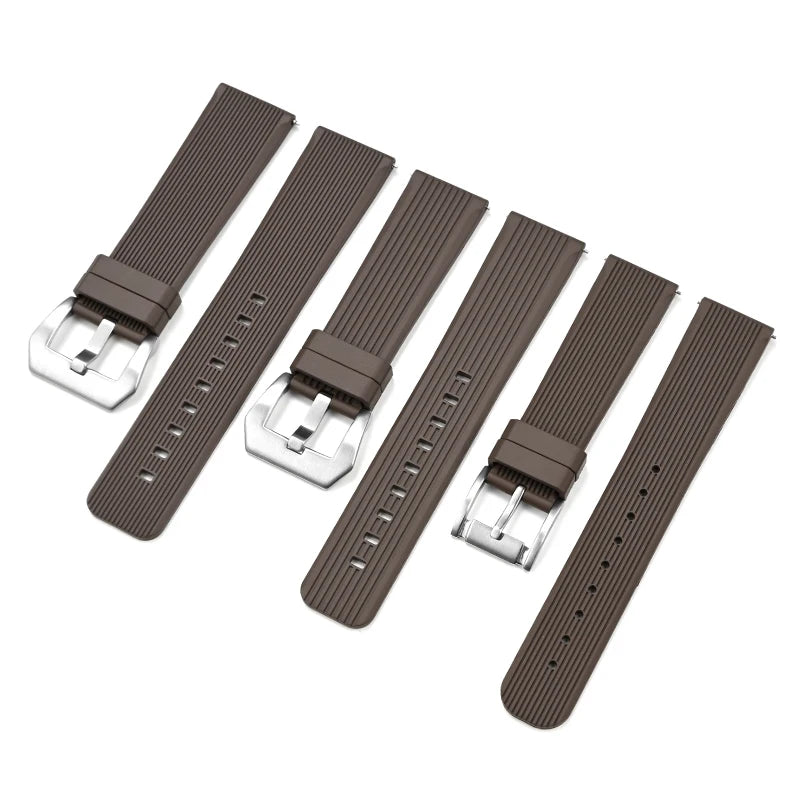 Wholesale Price Custom Logo Waterproof Quick Release FKM Rubber Watch Strap 20mm 22mm 24mm Fluororubber Watchband for Huawei GT