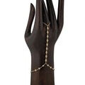 925 Sterling Silver Jewelry Gold Plated Tennis CZ Sparkle Marquise Finger Hand Chain Bracelet