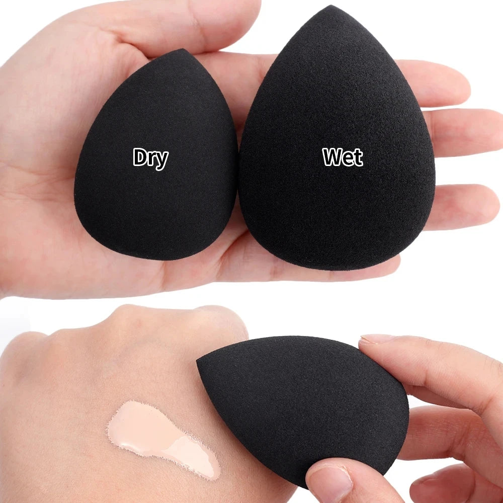 Black Makeup Applicator Super Soft Sponge Powder Blender Smooth Foundation Contour Blending Puff