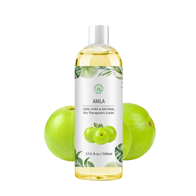 Indian Amla Seed Oil for Long Hair Growth Products - 100% Pure Natural Cold Pressed Carrier Oil Infused l | OEM 500mL