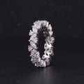 Starsgem Custom Jewelry Marquise Cut Lab Grown Diamond 14K Soild White Gold Wedding Rings Eternity Band