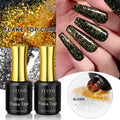 JTING Hot Popular Gold Silver Foil Flake Top Coat Gel Polish OEM ODM Private Label Flake Nail Gel Esmaltes En Gel Efecto Flake