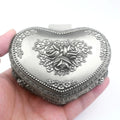 Wholesale Embossed Alloy Metal Heart-shaped Vintage Music Box Sankyo Movement Wind-Up for Christmas/Birthday/Valentine's Day