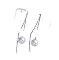 E1988  8-9mm DIY Natural Freshwater Pearl Charm Earrings Mounting Accessory 925 Sterling Silver Gold Plated  Jewelry for Women