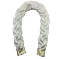 White 8 Strand Braided Polyamide Nylon Marine Mooring Towing Rope 48mm Coil-Packed Boat Vessel Tail Hawser