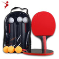 Hot Sale Professional Black Table Tennis Racket Set With Retractable Ping Pong Net  2 Rackets 6 Ball with Carry Bag Customs