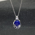 The Vampire Diaries Blue Natural Stone Necklace Personalities Pendant Necklace for Women Hot Selling Jewelry