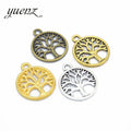 Antique Silver Color Alloy Metal Tree Charms for Jewelry Making Diy Handmade Jewelry 24*20mm Q223