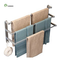 Aluminium Chrome Towel Rack Three-layer Matt Black Towel Holder Bathroom Shelf Rack