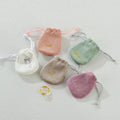 New Arrival Ribbon Embroidery Jewellery Packaging Pouch Small Mini Velvet Suede Jewelry Drawstring Pouch Bag