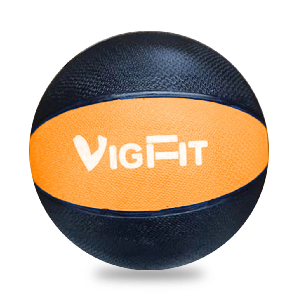 VIGFIT RBMB001 Home Gym Fitness Equipment Durable Anti-resistance Double-Color Rubber Sand Filled Heavy Duty Medicine Ball