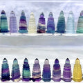 Wholesale Natural Crystal Gemstone Fluorite Quartz Tower Fengshui Fluorite Wenchang Tower