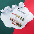 8 Pairs/Set Christmas Gift Statement Dangling Pearl Hook Earrings Set Fashion Jewelry Gold Plated Designer Girl's Drop Earrings