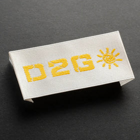 Wholesale Satin Clothing Labels White Label Center Woven Labels Hot Sale Fashion Accessory