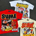 Men's Cropped Boxy Fitted Dtg Printing Graphic Custom Anime Summer Breathable Round Neck Cotton Heavy Weight T-shirt