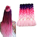24 Inch Easy Braid Jumbo Braiding Hair 100 Gram Colored Synthetic Braids Hair Extension