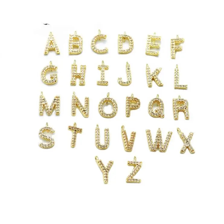 2026 Fashion Jewelry Simple Zircon Necklace Female Personalized Name Pendant Letter Necklace