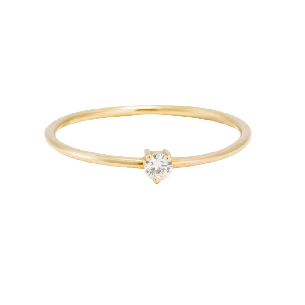 CZ Rings Three Claw Zirconia Rings for Women Silver Jewelry High End 18K Gold Plated 925 Sterling Silver Jewelry