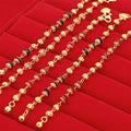 JXX Popular Hot Sale Girls Gold Filled Bead Bracelet Chain Gold Plated 24k Fashion Brass Jewelry for Gift