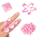 Wholesale Cheap Eyelash Extension Tools Disposable White Pink Plastic Lash Glue Ring 100pcs/pack Glue Holders