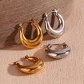 Guarantee Dreamshow Hollow Gold Hoop Earrings Anti Tarnish Jewelry Stainless Steel Statement Jewelry for Women