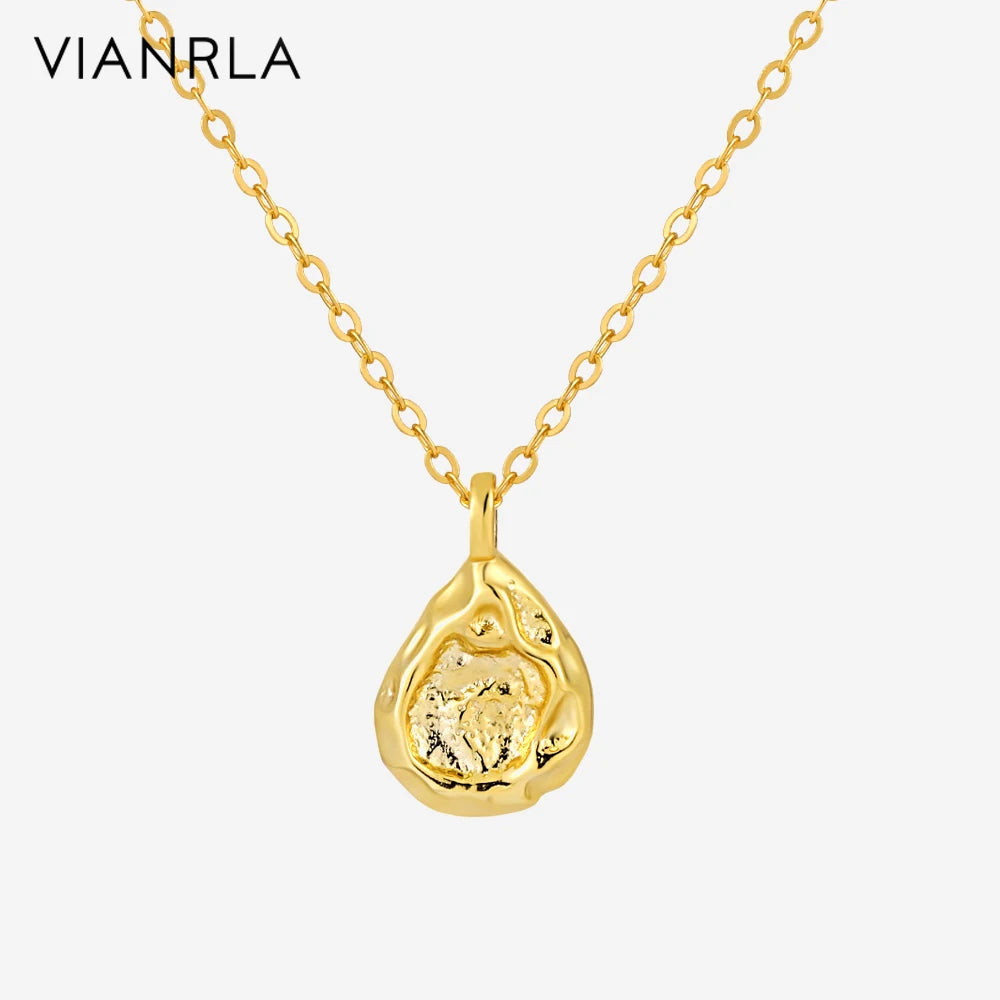 VIANRLA 925 Sterling Silver 18k Gold Chain Drop Pendant Necklace Dainty Jewelry Wholesale Merchants