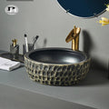 Jingdezhen Hand Carved Double Coloured Ceramic Basins with Modern Design Eco-Friendly Features 3-Year Warranty for Bathroom Use