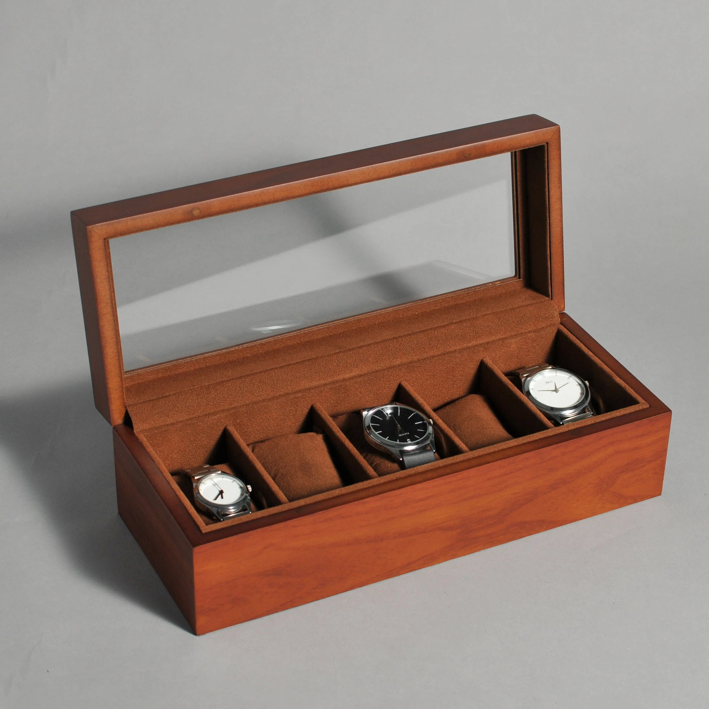 Wooden Display Case Wrist Luxurious Delicate Travelling Watch Gift Box Wooden Watch Box for Mens