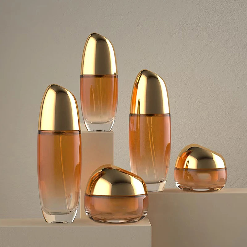 30ml 50ml 100ml 120ml 50g Cosmetic Glass Bottle Serum Lotion Pump Bottle Glass Cream Jar Container