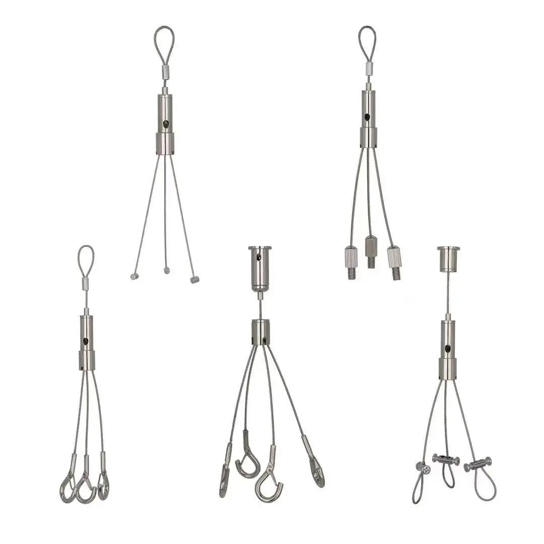 Portable Three Foot Steel Cable Suspension Kits Light Lifter for Hanging Flower Pots