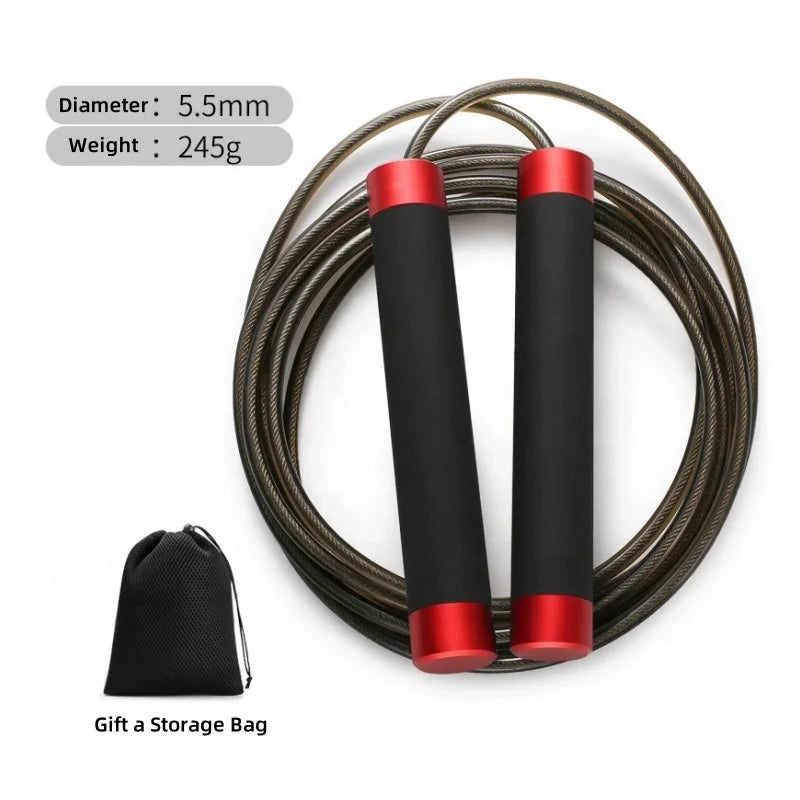 Thick Thai Rubber New Arrival Professional Custom High Exercise Gym Equipment Fitness Logo Speed Quality Skipping Jump Rope