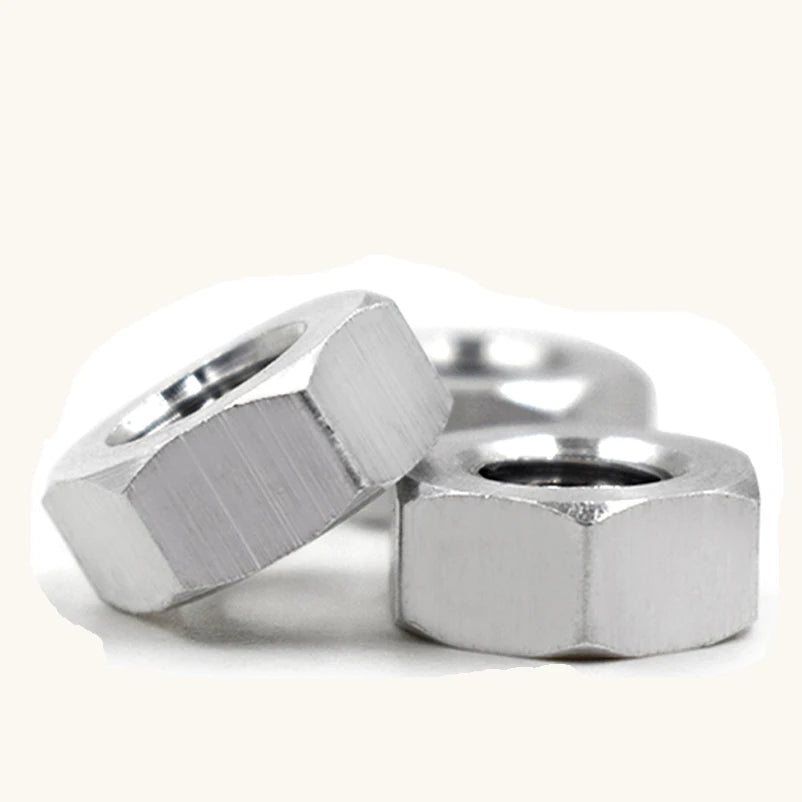 Aluminum 6061DIN934 Hex Nuts Machine Screw Nuts M2M2.5M3M4M5M6M8 M10M12M16M20M22M24