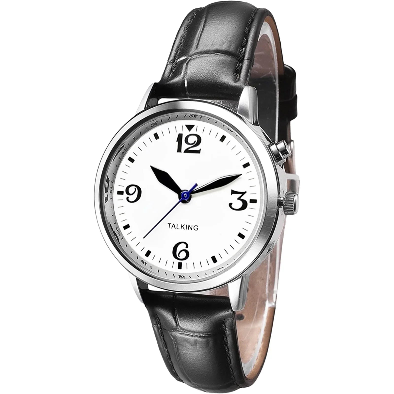 English Talking Watch Speaks the Time Date or Alarm Time for Elderly Impaired Sight or Blind