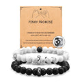 Love Stainless Steel White Black Matte Beaded Turquoise Couple Bracelet for Men and Women Turquoise Bracelet Gifts