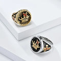 Men's Jewelry Fashion Pope's Cross Ring Stainless Steel Exorcism Large Size 22MM Ring Vintage Religious Gifts