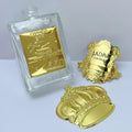 Custom 3D Embossed Electroformed Aluminum Label Gold Permanent Waterproof Adhesive Sticker for Perfume Bottles