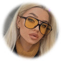 Tailored AHHARO Eyewears Eyeglasses Frames Sunglasses Retro Double Beam Sunglasses HRAO New Fashion Ins Personality Big Frame