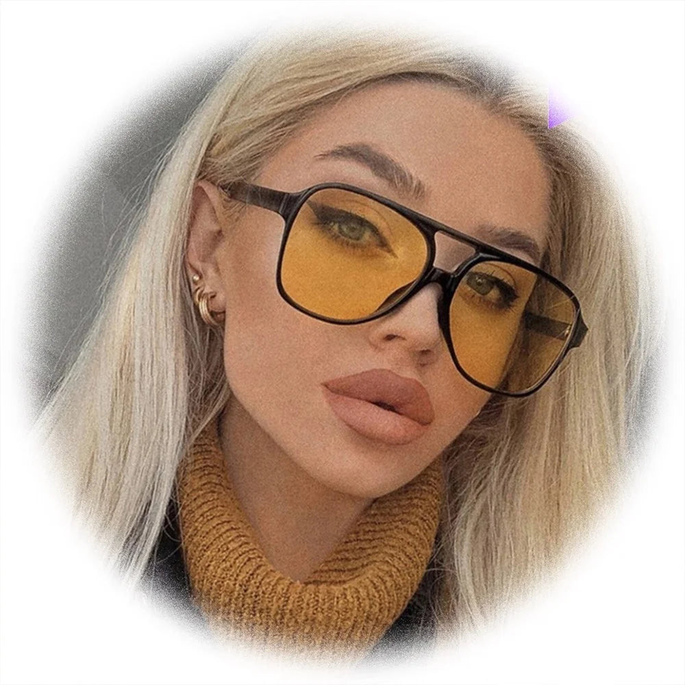 Tailored AHHARO Eyewears Eyeglasses Frames Sunglasses Retro Double Beam Sunglasses HRAO New Fashion Ins Personality Big Frame