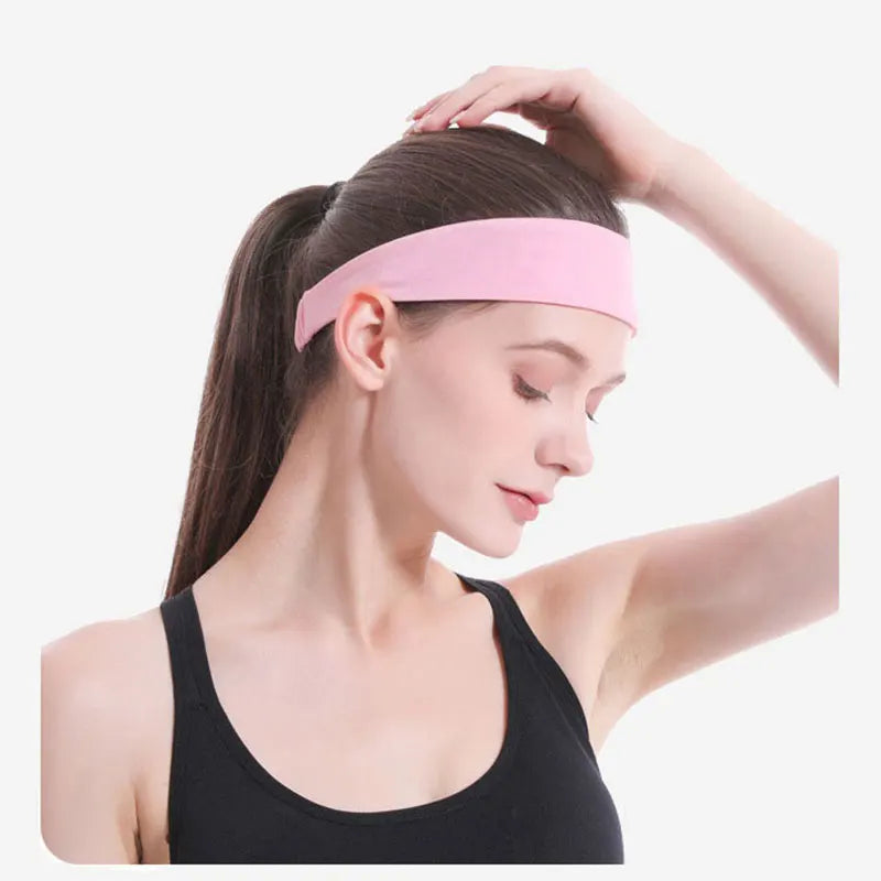 Wholesale Women/Men's Fashion Workout Headband Custom Printed Non-Slip Elastic Sports Band Thin Spandex Material Dry Grip