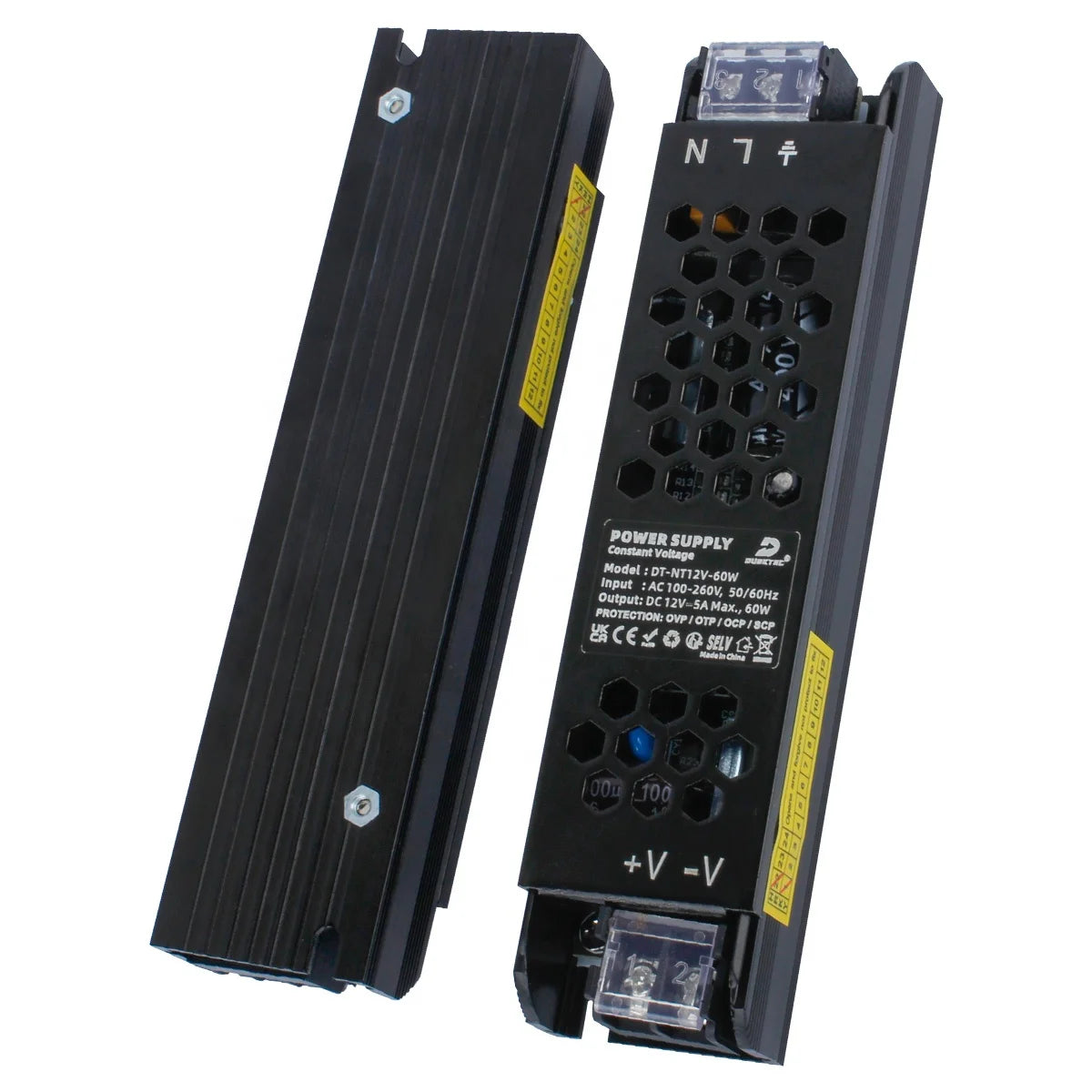 DUSKTEC 60W 5A AC 100-260V DC 12V LED Light Power Supply Transformer Driver Strip Good Manufacture Constant Voltage