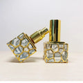 High End 10ml square Bronzing Glass Perfume Spray Bottle Luxury Pocket Mini Spray Bottle