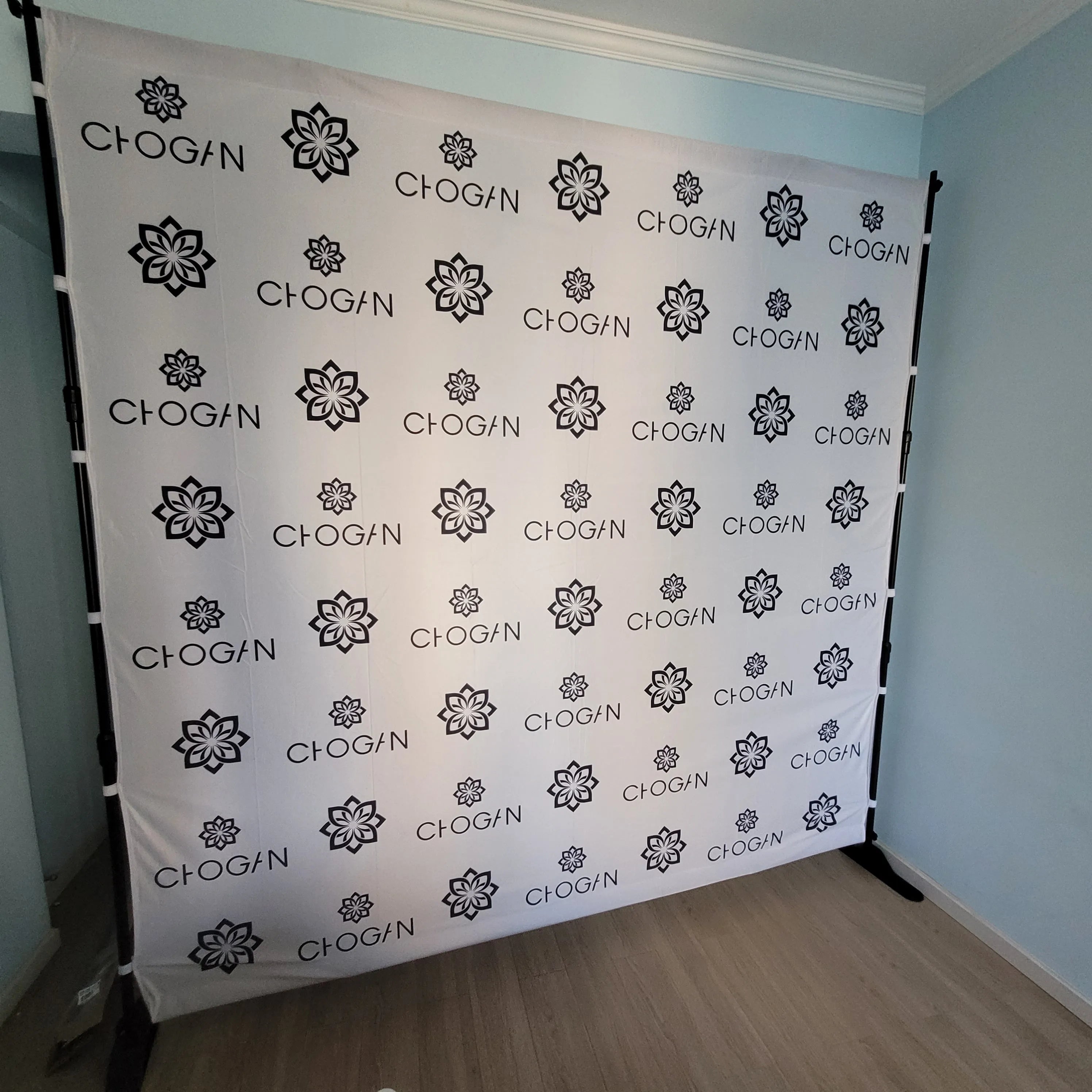 8ft X 8ft and 10ft X 10ft Backdrop Display Step and Repeat Banner Stand for Indoor Events