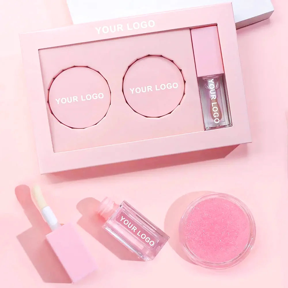 Lip Care Kit Moisturizing Nourishing Lips Non-sticky Smooth Oil Texture Natural Plump Effect Lip Care Set Trio
