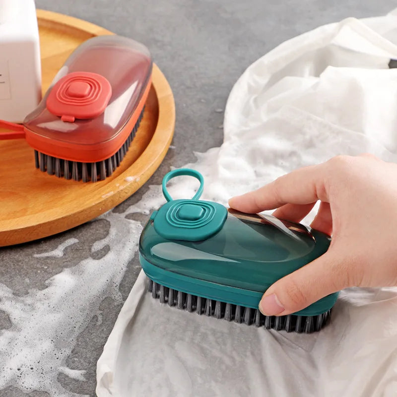 2023 Klear Household Soft Cleaning Brushes Automatic Liquid Adding Laundry Brush Wool Shoe Washing Clothes Cleansing