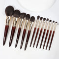 2024 New Premium Vegan Synthetic Hair Eyeliner Eye Makeup Brush Set 12-Piece Custom Logo for Concealer Face Makeup