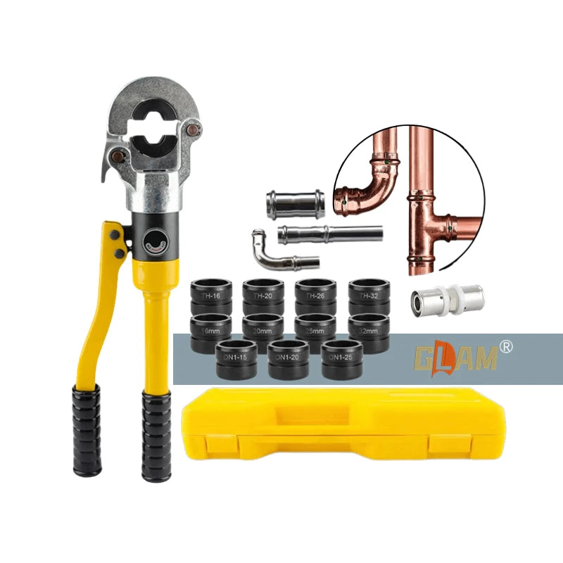 Industrial Multi-Functional DIY PVC Copper PEX Tube Pipe Pro Press Hydraulic Hand Tools Customizable OEM HVAC Pipe Plumbing Tool