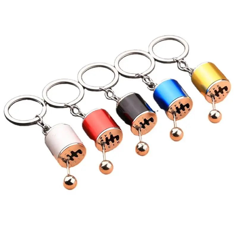Funny Gearbox Keychain Promotion Gear Shift Keychain Six Speed Manual Shift Metal Key Chains for Men Gift Car Auto Part Key Ring